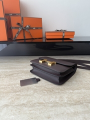 Constance 18cm Evercolor Leather, N5 Cassis Color, Gold Hardware