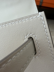 Kelly Pochette 22cm Swift Leather CK10 Craie Color