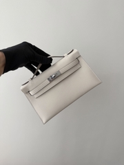 Kelly Pochette 22cm Swift Leather CK10 Craie Color