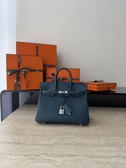 Birkin 25cm Prussian Blue Togo Leather Handbag