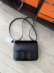 Constance 18cm Luxury Touch Mirror in Cowhide and Lizard Leather