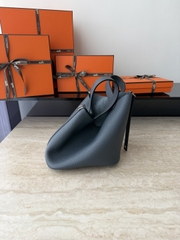 Picotin Lock 18cm Original Clemence Leather Gris Misty Silver Hardware