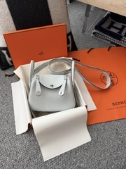 Lindy Mini Blue Brume Classic Leather Handbag