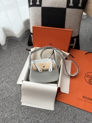 Lindy Mini Blue Brume Classic Leather Handbag