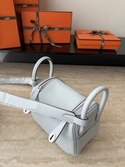 Lindy Mini Blue Brume Classic Leather Handbag