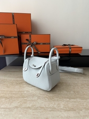 Lindy Mini Blue Brume Classic Leather Handbag