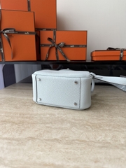 Lindy Mini Blue Brume Classic Leather Handbag