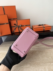 Lindy Mini Original Leather Clemence in Mauve Sylvestre with Silver Hardware