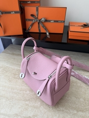 Lindy Mini Original Leather Clemence in Mauve Sylvestre with Silver Hardware