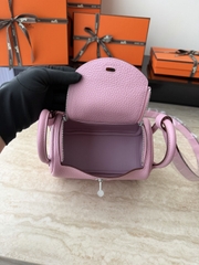 Lindy Mini Original Leather Clemence in Mauve Sylvestre with Silver Hardware