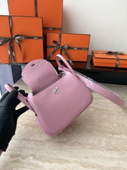 Lindy Mini Original Leather Clemence in Mauve Sylvestre with Silver Hardware