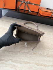 Mini Kelly II Original Leather Epsom Grey CK18