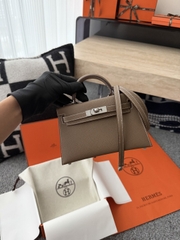 Mini Kelly II Original Leather Epsom Grey CK18