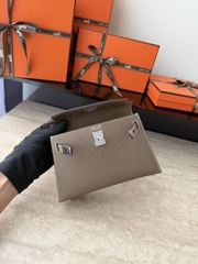 Mini Kelly II Original Leather Epsom Grey CK18