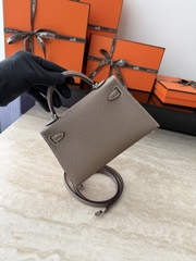 Mini Kelly II Original Leather Epsom Grey CK18