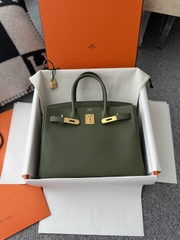 Birkin 30cm Togo Leather Bag V6 Canopy Color Jungle Green Gold Hardware