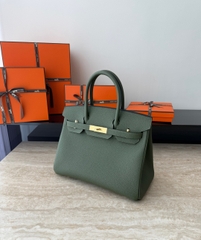 Birkin 30cm Togo Leather Bag V6 Canopy Color Jungle Green Gold Hardware