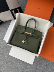 Birkin 30cm Togo Leather Bag V6 Canopy Color Jungle Green Gold Hardware