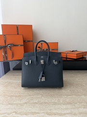 Birkin 25cm Epsom Leather Blue Nuit Silver Hardware