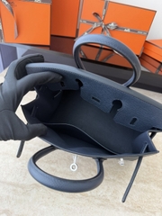 Birkin 25cm Epsom Leather Blue Nuit Silver Hardware