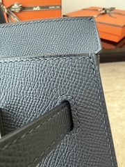 Birkin 25cm Epsom Leather Blue Nuit Silver Hardware