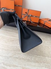 Birkin 25cm Epsom Leather Blue Nuit Silver Hardware