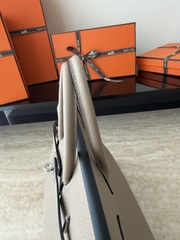 Birkin 25cm Togo Leather Handbag CK81 Gris Tourterelle