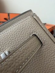 Birkin 25cm Togo Leather Handbag CK81 Gris Tourterelle