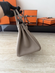 Birkin 25cm Togo Leather Handbag CK81 Gris Tourterelle