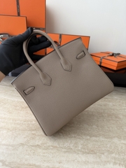 Birkin 25cm Togo Leather Handbag CK81 Gris Tourterelle
