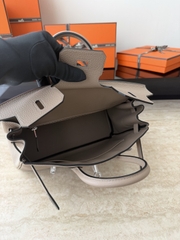 Birkin 25cm Togo Leather Handbag CK81 Gris Tourterelle