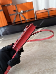 Constance Slim Wallet - Matte Alligator Crocodile Leather - A5 Bougainvillea Color