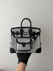 Birkin 25cm Cargo Original Leather Swift Skin Canvas Bag