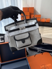 Birkin 25cm Cargo Original Leather Swift Skin Canvas Bag