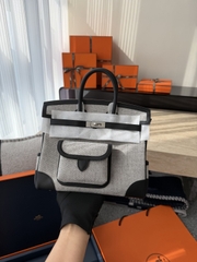 Birkin 25cm Cargo Original Leather Swift Skin Canvas Bag