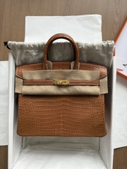 Birkin 25 - Barenia Gold - Matted Prosus Crocodiles - GHW