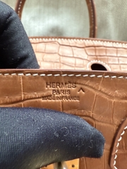 Birkin 25 - Barenia Gold - Matted Prosus Crocodiles - GHW
