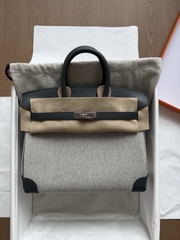 Birkin 25 Toile - Gris Misty - Swift - PHW