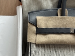 Birkin 25 Toile - Gris Misty - Swift - PHW