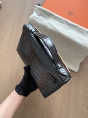 Kelly Pochette - Noir - Matted Alligator - PHW