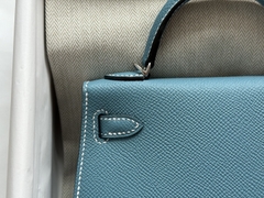 Kelly Mini - New Blue Jeans - Epsom - PHW