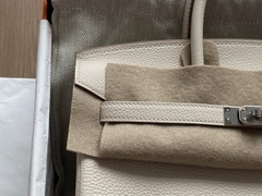 Birkin 25 - Craie - Togo - PHW