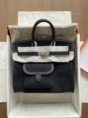 Birkin 25 Cargo - Noir - Swift/ Toile - PHW