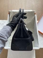 Birkin 25 Cargo - Noir - Swift/ Toile - PHW