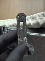 Birkin 35 - Graphite - Matted Niloticus Crocodile - PHW