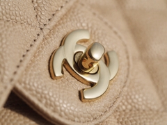 Chanel Classic Flap Medium Bag - Beige