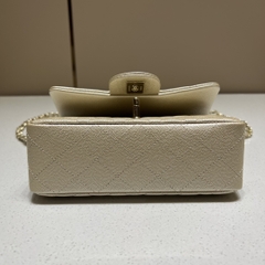 CF Mini 20cm Caviar Pattern Leather Bag - Champagne Gold