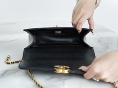 Channel 24C Original Calfskin Double Gold Ball 22cm Black