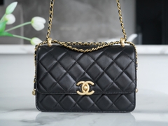 Channel 24C Original Calfskin Double Gold Ball 22cm Black
