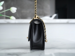 Channel 24C Original Calfskin Double Gold Ball 22cm Black